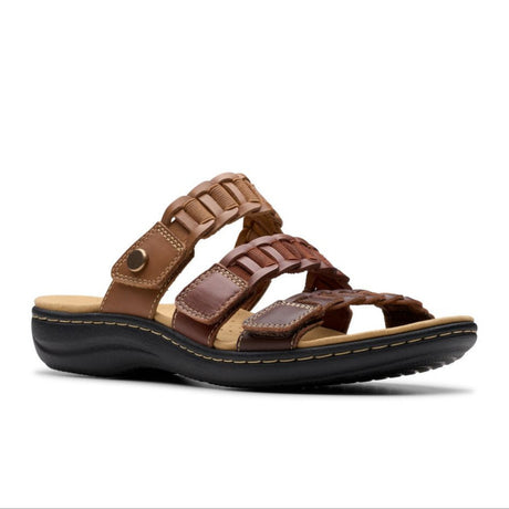 Clarks Laurieann Hope Women's Sandal in Brown,Strappy velcro closure sandals. Style #26181695