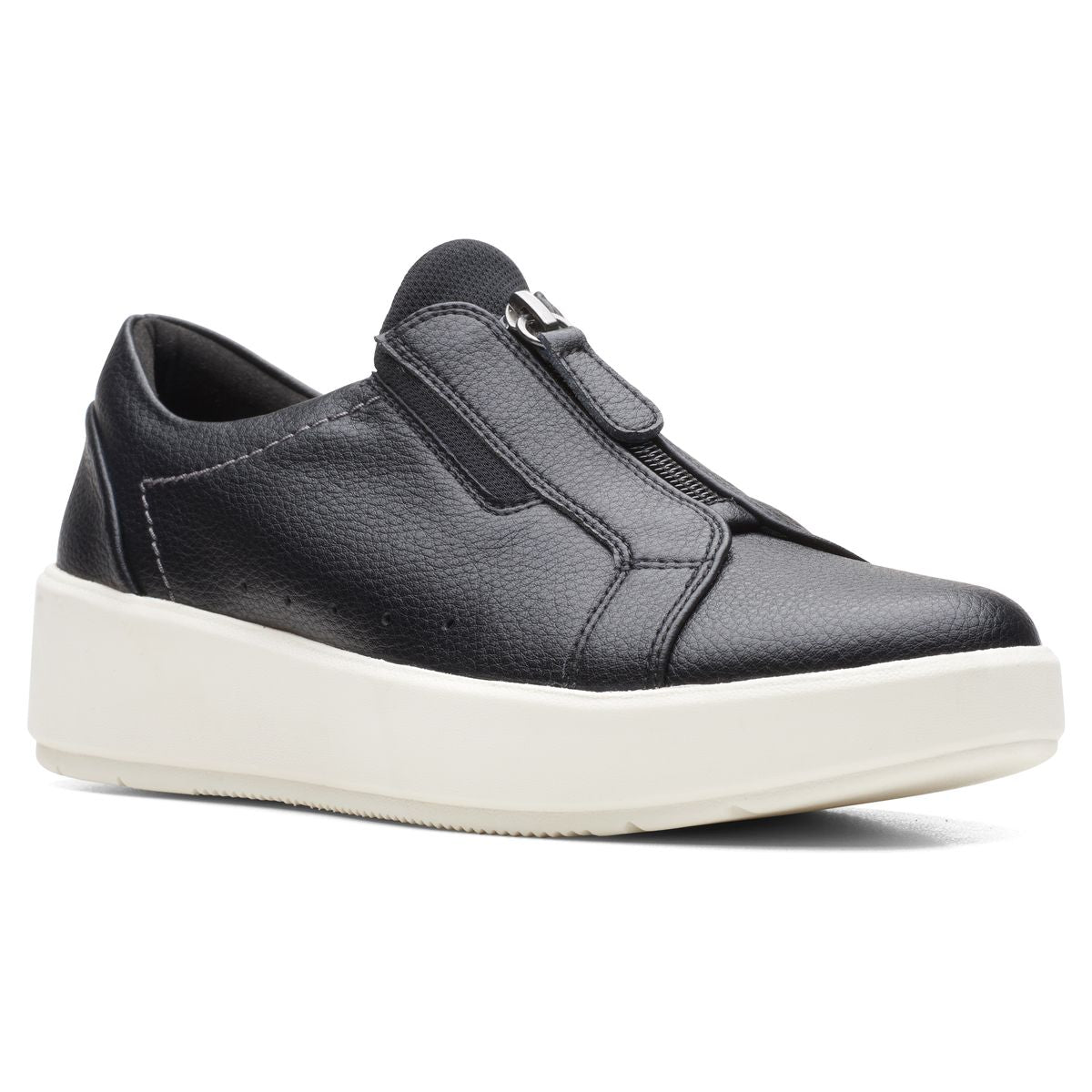 Clarks Layton Rae Zip Women's Sneakers in Black, platform Comfortable shoes, Style #26171269