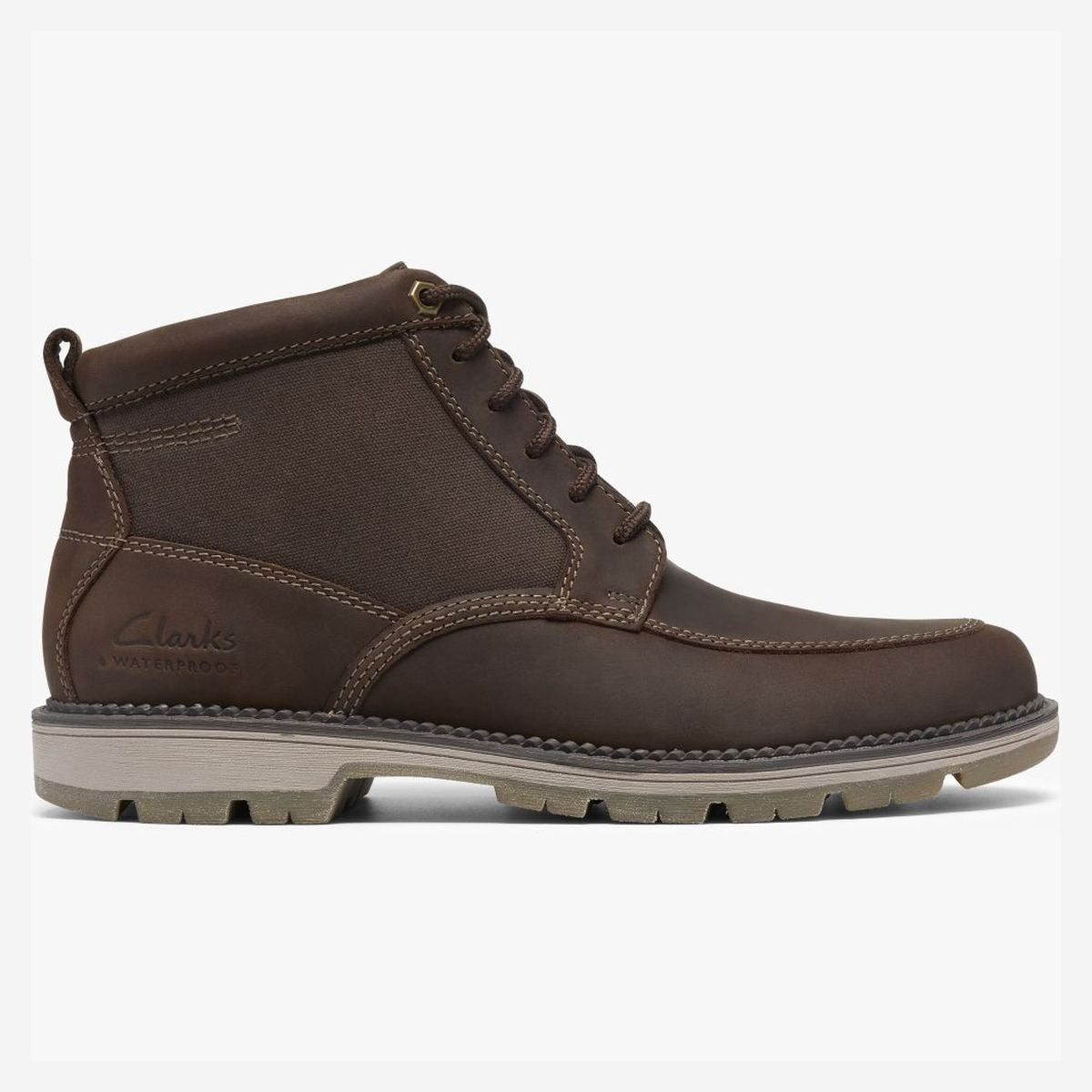 Clarks Men's Maplewalk Rise Waterproof Ankle Boot – Brown