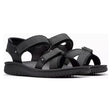 Black leather Clarks Wesley Sun sandals with adjustable straps and textured sole. 26182010.