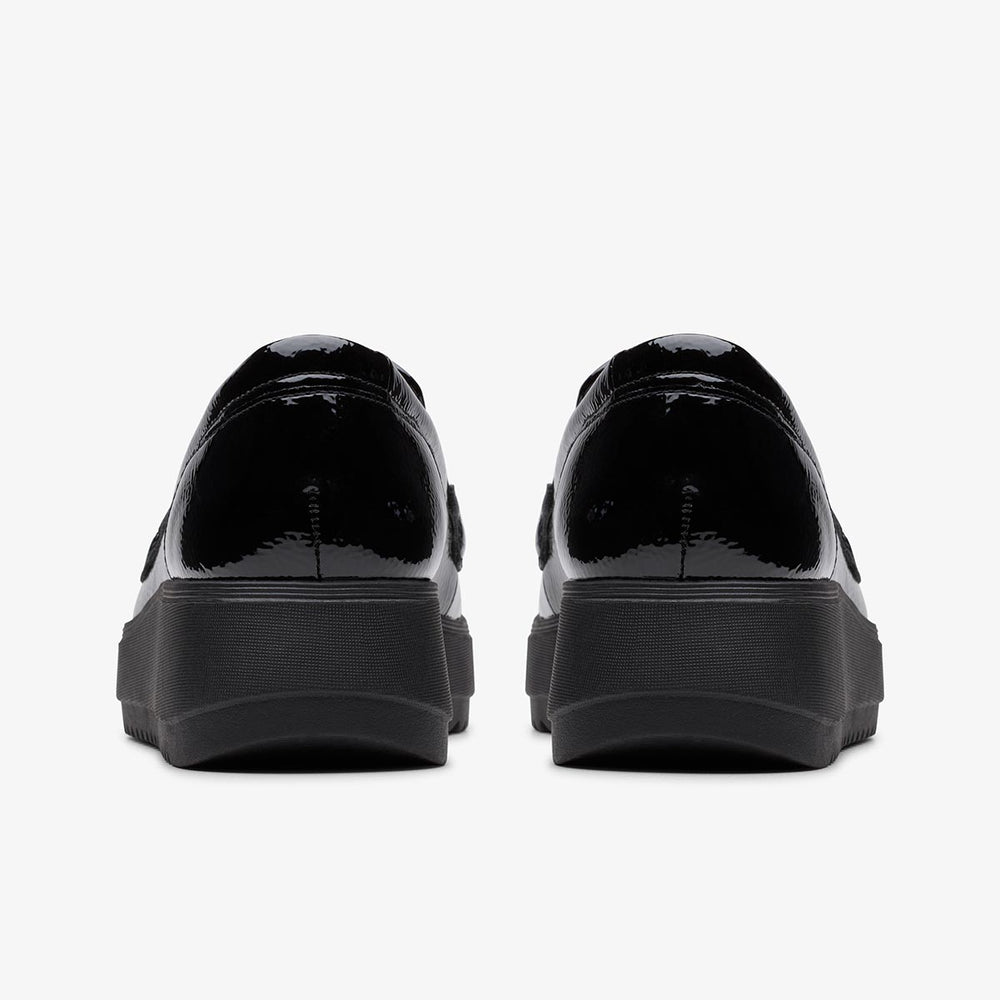 Clarks Zylah Top Women's Loafers in Black Patent