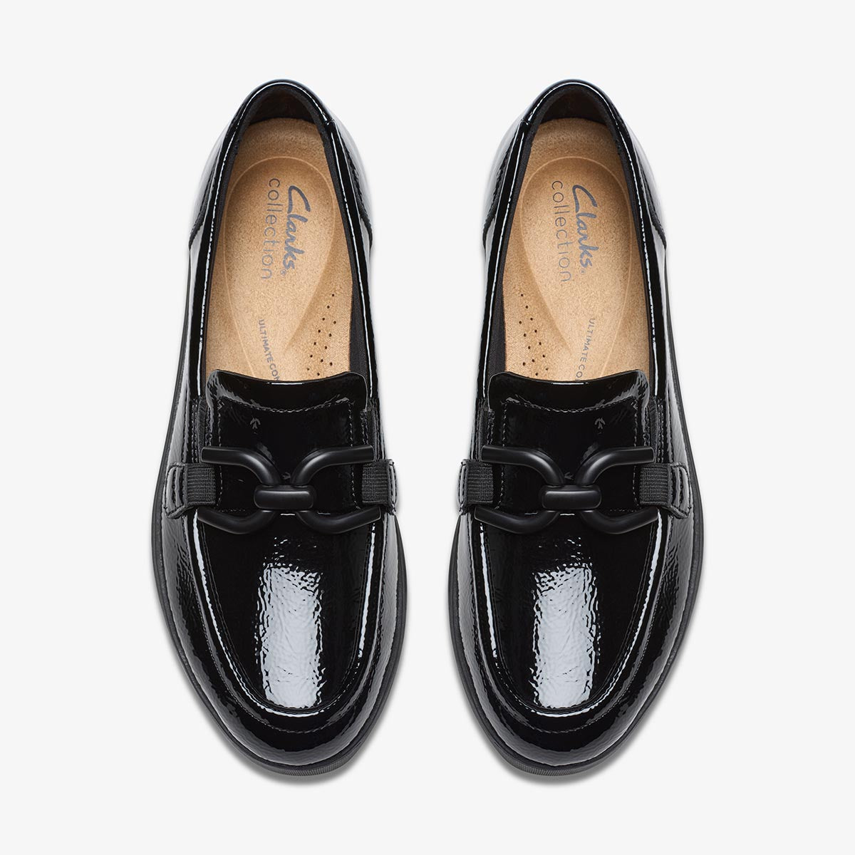 Clarks Zylah Top Women's Loafers in Black Patent