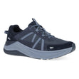 Navy blue Dansko Poppy women's walking sneaker with a thick gray sole and mesh upper, 4209297554