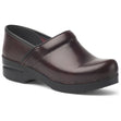 Dansko Professional 806-810202 women's Cordovan Cabrio leather slip-on clog with a padded collar and rocker sole.