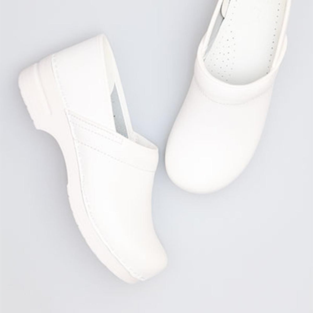 Dansko Professional Women's Slip On Box Clog in White
