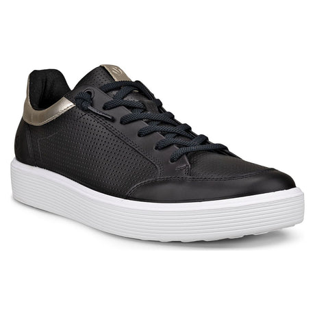 ECCO Soft 60 women’s sneaker in premium full-grain leather with textile lining, leather inlay sole, and FLUIDFORM™ cushioning for all-day comfort.