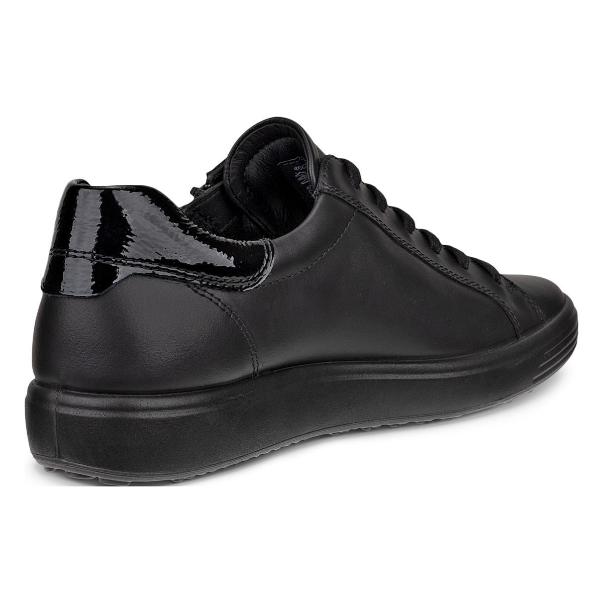Ecco Soft 7 Women's Side-Zip Sneaker in Black