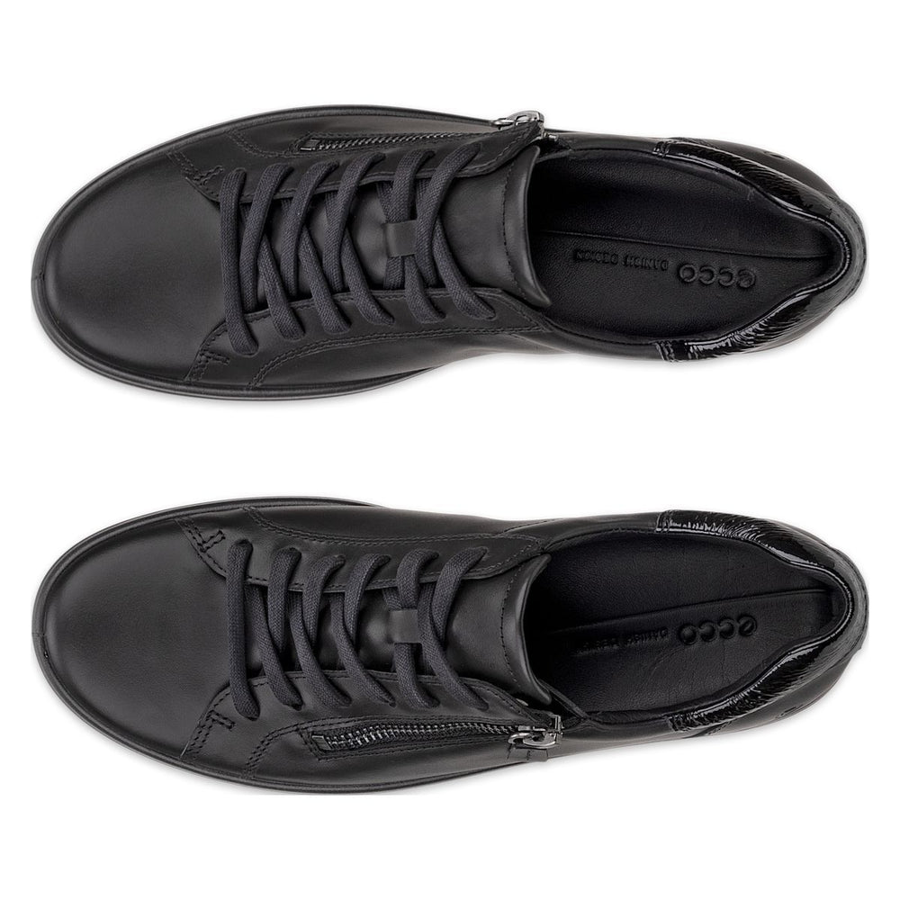Ecco Soft 7 Women's Side-Zip Sneaker in Black