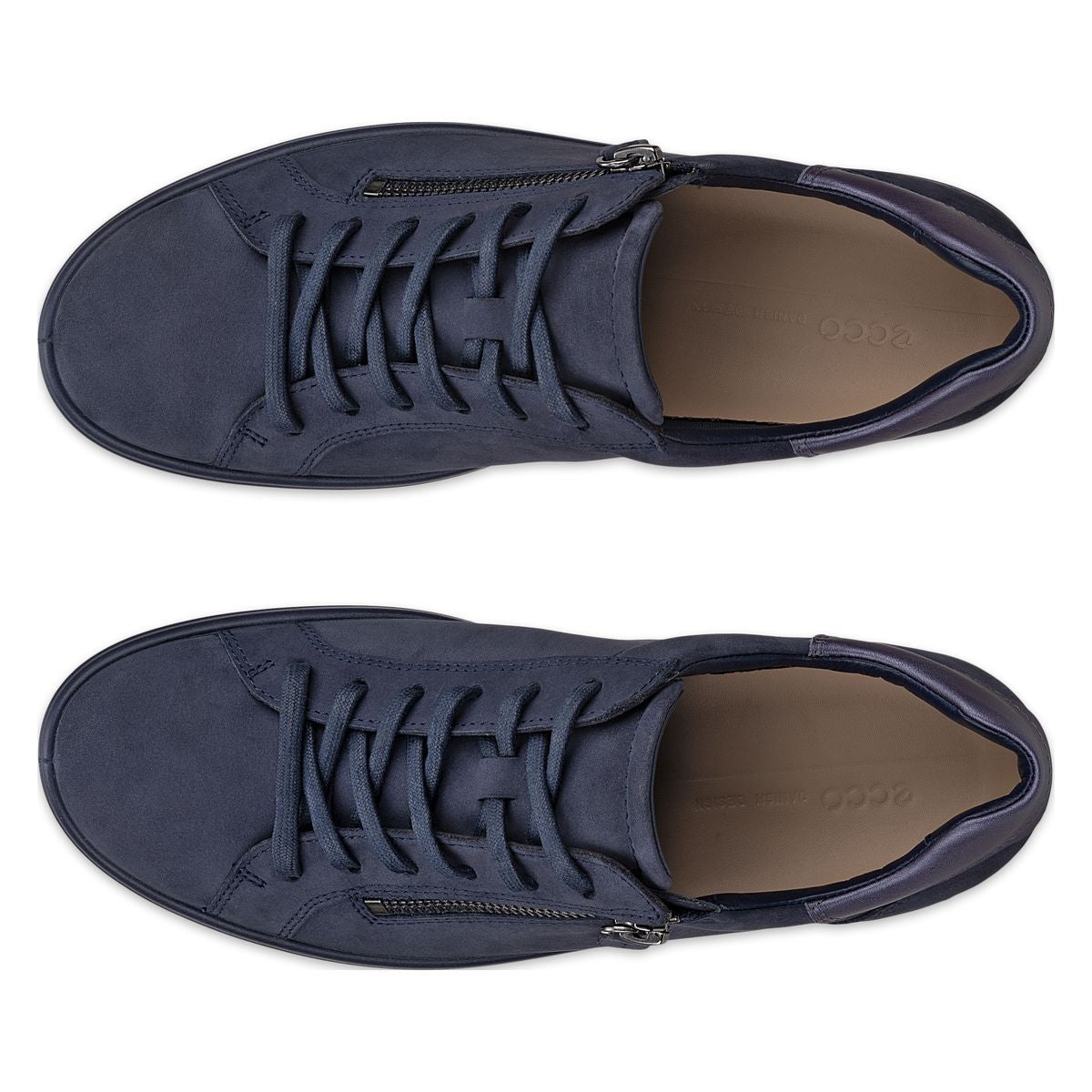 Ecco Soft 7 Women's Side-Zip Sneaker in Marine