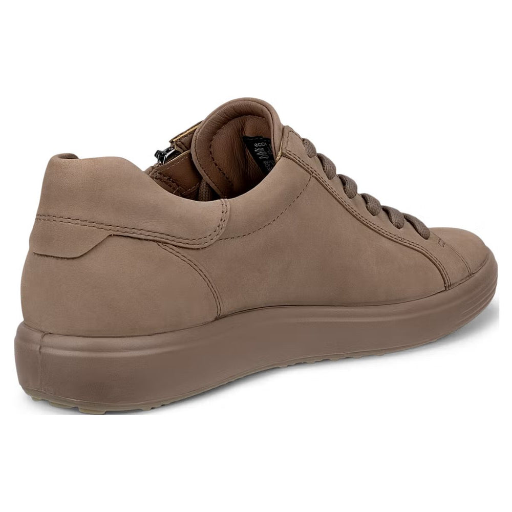 Ecco Soft 7 Women's Side-Zip Sneaker in Brown