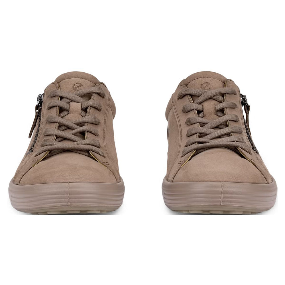 Ecco Soft 7 Women's Side-Zip Sneaker in Brown