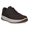 Ecco men's brown leather waterproof casual shoe with white sole and dark laces. Product code 5228041869