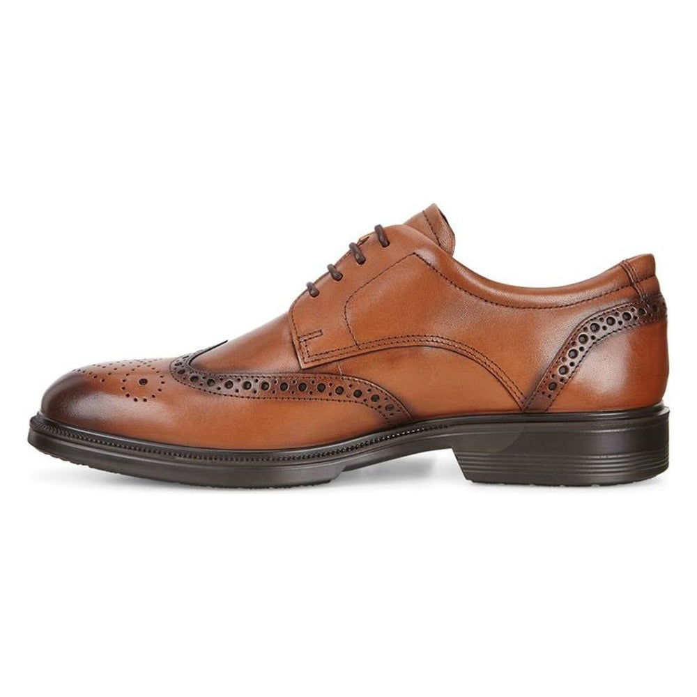 Ecco Lisbon Brogue Men's Shoe in Amber