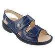 Finn Comfort Milos Women's Buckle Sandal in Blue