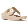 FitFlop Fino Sandals for women in elegant metallic finish, featuring ergonomic Microwobbleboard™ midsoles for all-day comfort – available at Walking on a Cloud Canada.