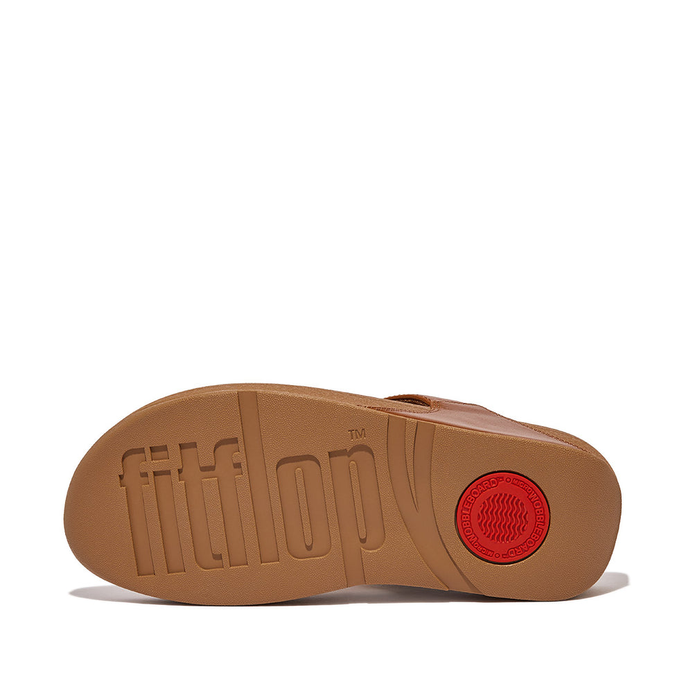 FitFlop Lulu Women's Leather Toe-Post Sandals – Tan