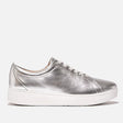 FitFlop Rally Lace-Up Sneaker in Silver—a modern essential crafted for both style and support