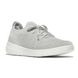 Women’s slip‑on knit sneaker with pull tab, decorative elastic laces, cushioned contoured insole, and flexible rubber outsole for lightweight support and arch comfort. Style #JH9‑B93