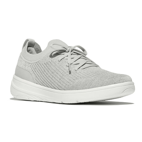 Women’s slip‑on knit sneaker with pull tab, decorative elastic laces, cushioned contoured insole, and flexible rubber outsole for lightweight support and arch comfort. Style #JH9‑B93