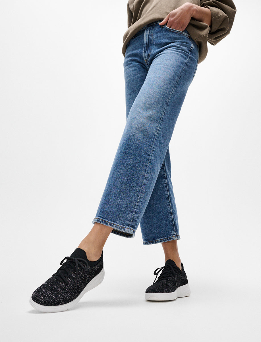 Fit Flop Super-Q Women's Knit Slip-On Laced Sneakers