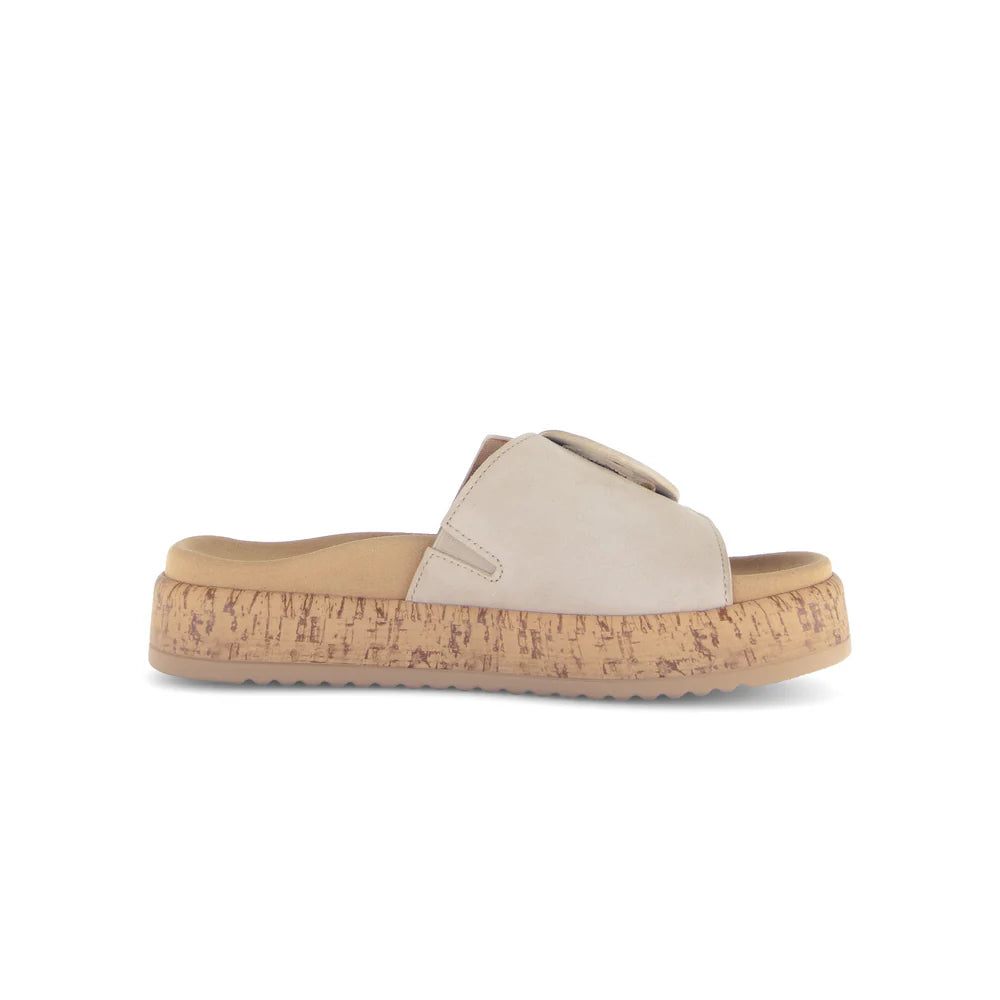 Gabor 760.12 Buckle Slide in Oak/Champagne