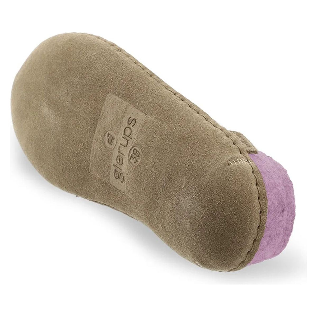 Glerups Wool Slip-On Shoe with Leather Sole – Flower