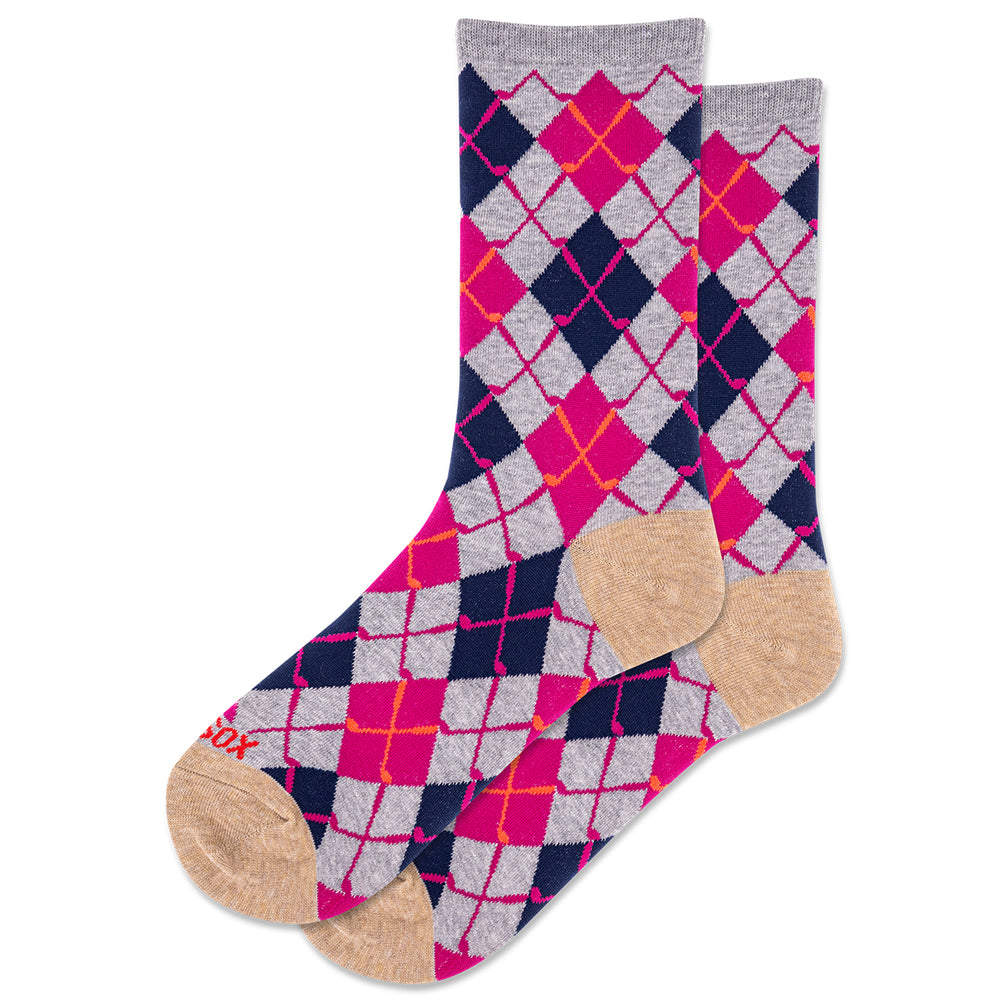 Hotsox Unisex Argyle Golf Plaid Socks