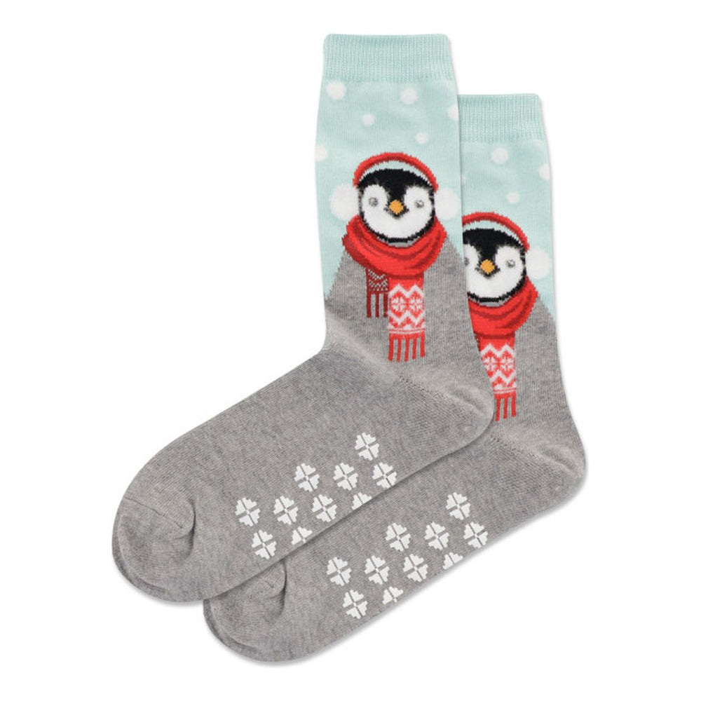 Women's Fuzzy Penguin Crew Socks