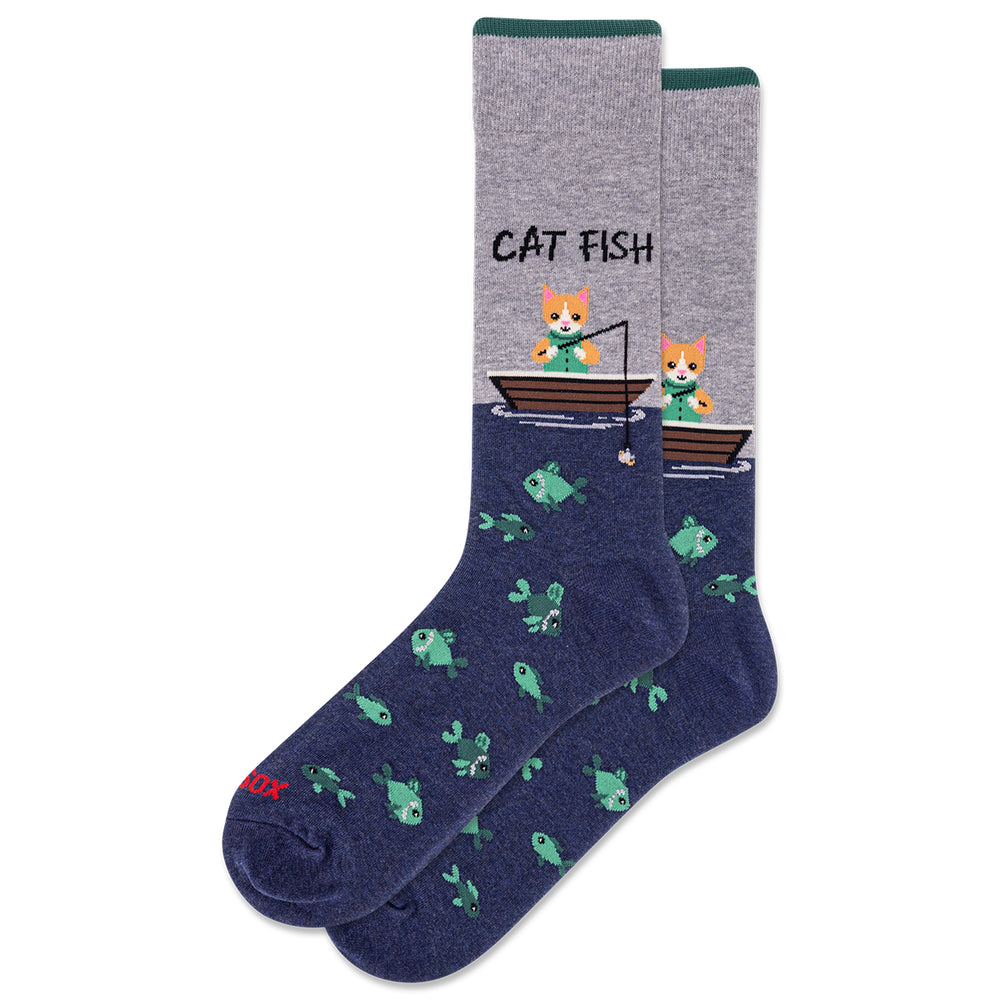 Hotsox Men's Cat Fish Socks