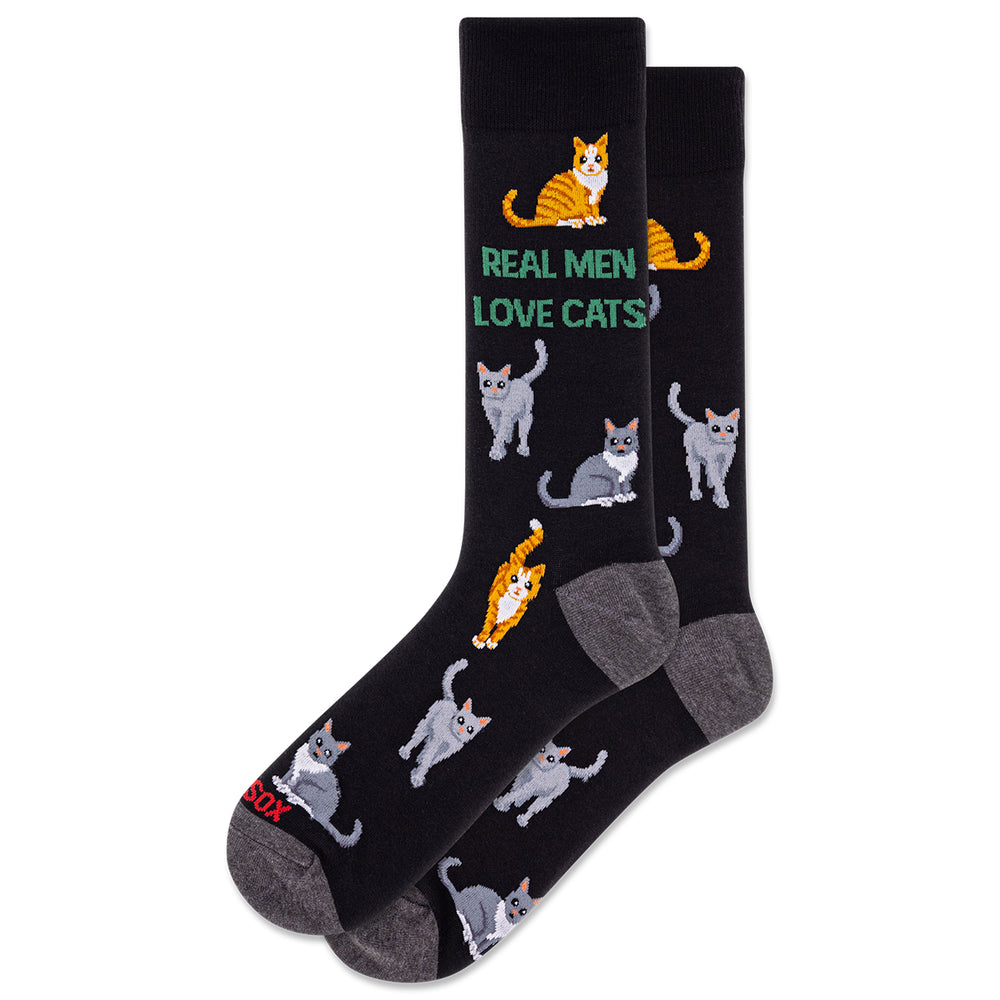 Hotsox Men's Real Men Love Cats Socks