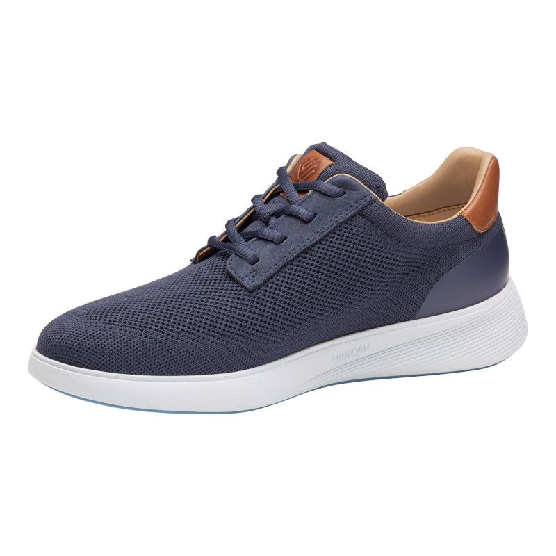 Johnston & Murphy Men's Ackerson Knit Plain Toe Lace-Up Sneaker in Navy
