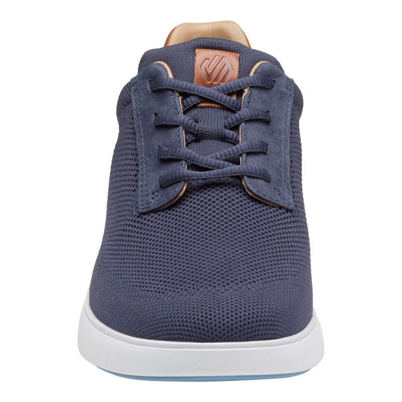 Johnston & Murphy Men's Ackerson Knit Plain Toe Lace-Up Sneaker in Navy