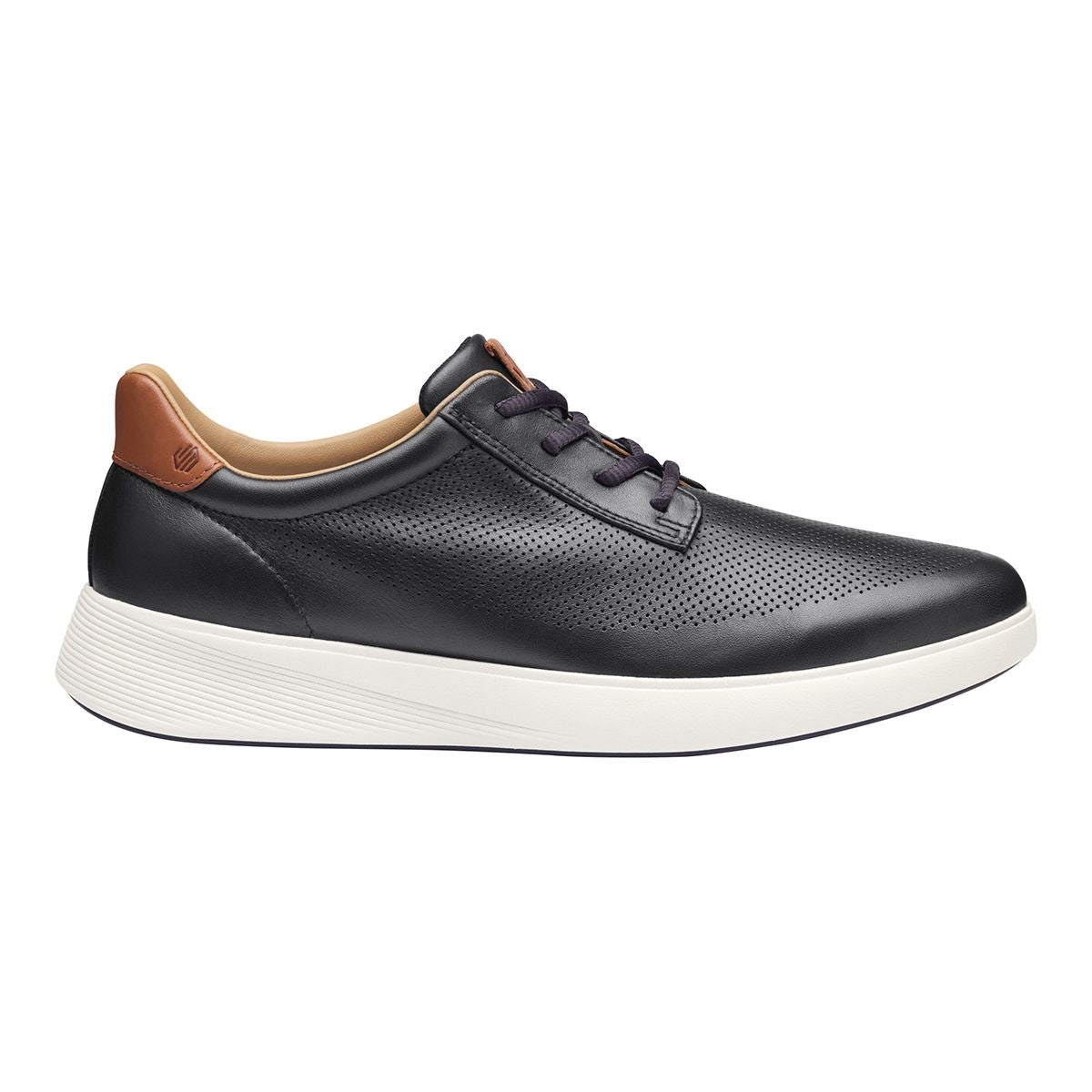 Johnston & Murphy Men's Ackerson Perfed Plain Toe Lace-Up Sneaker in Black