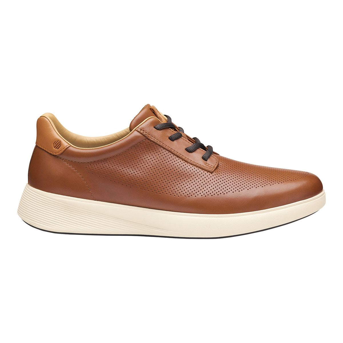 Johnston & Murphy Men's Ackerson Perfed Plain Toe Lace-Up Sneaker in Tan