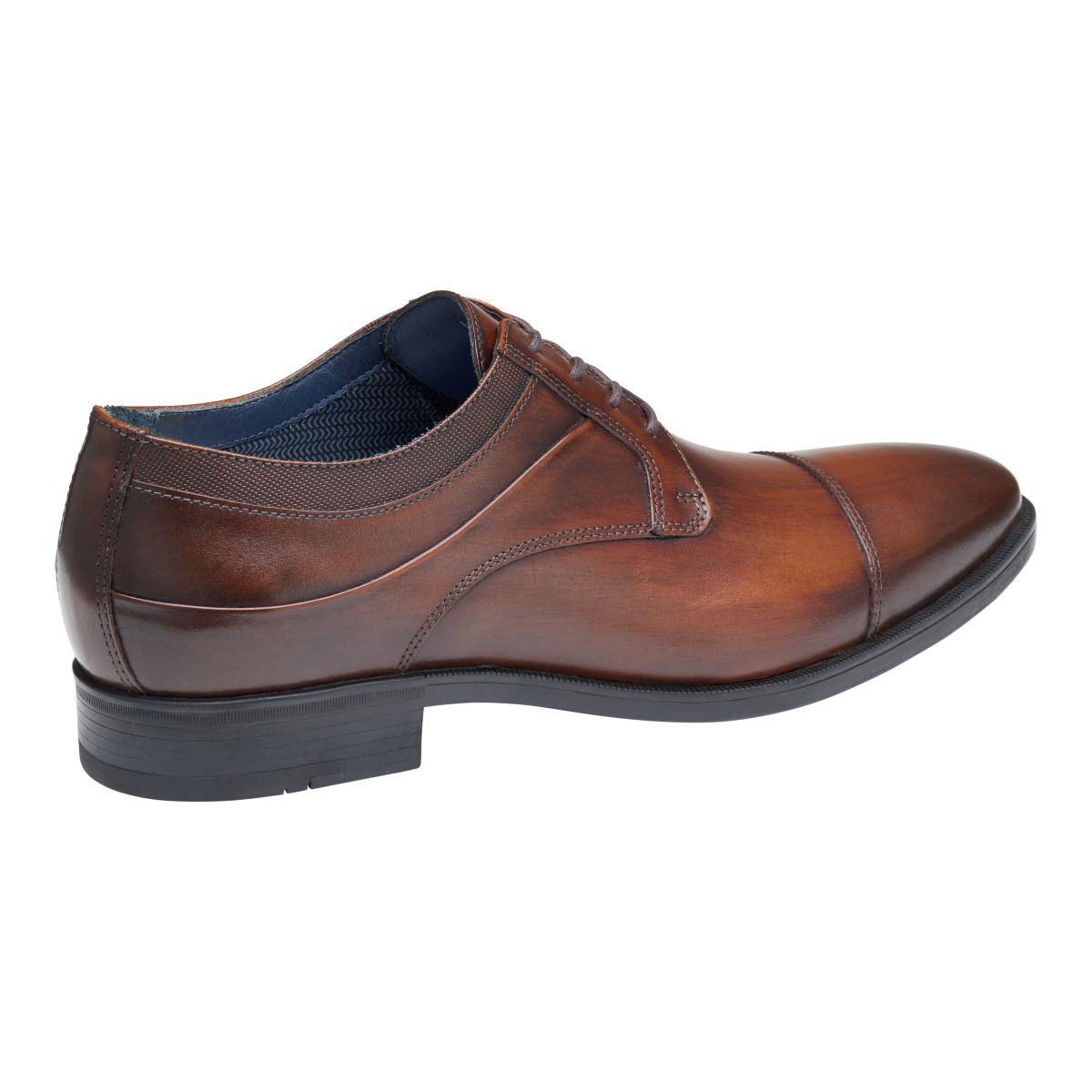 Johnston & Murphy Gibbons Cap Toe Men's Dress Shoe in Mahogany