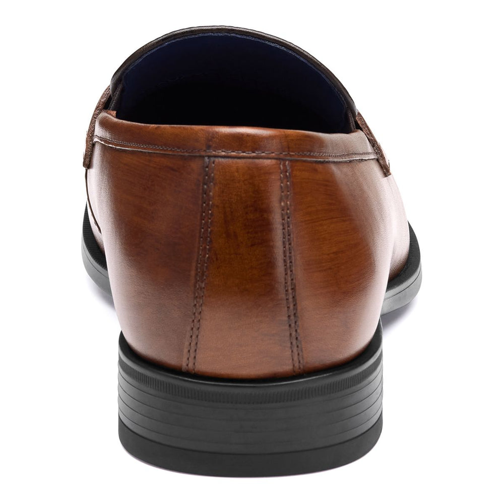 Johnston & Murphy Gibbons Penny Men's Dress Slip On in Mahogany