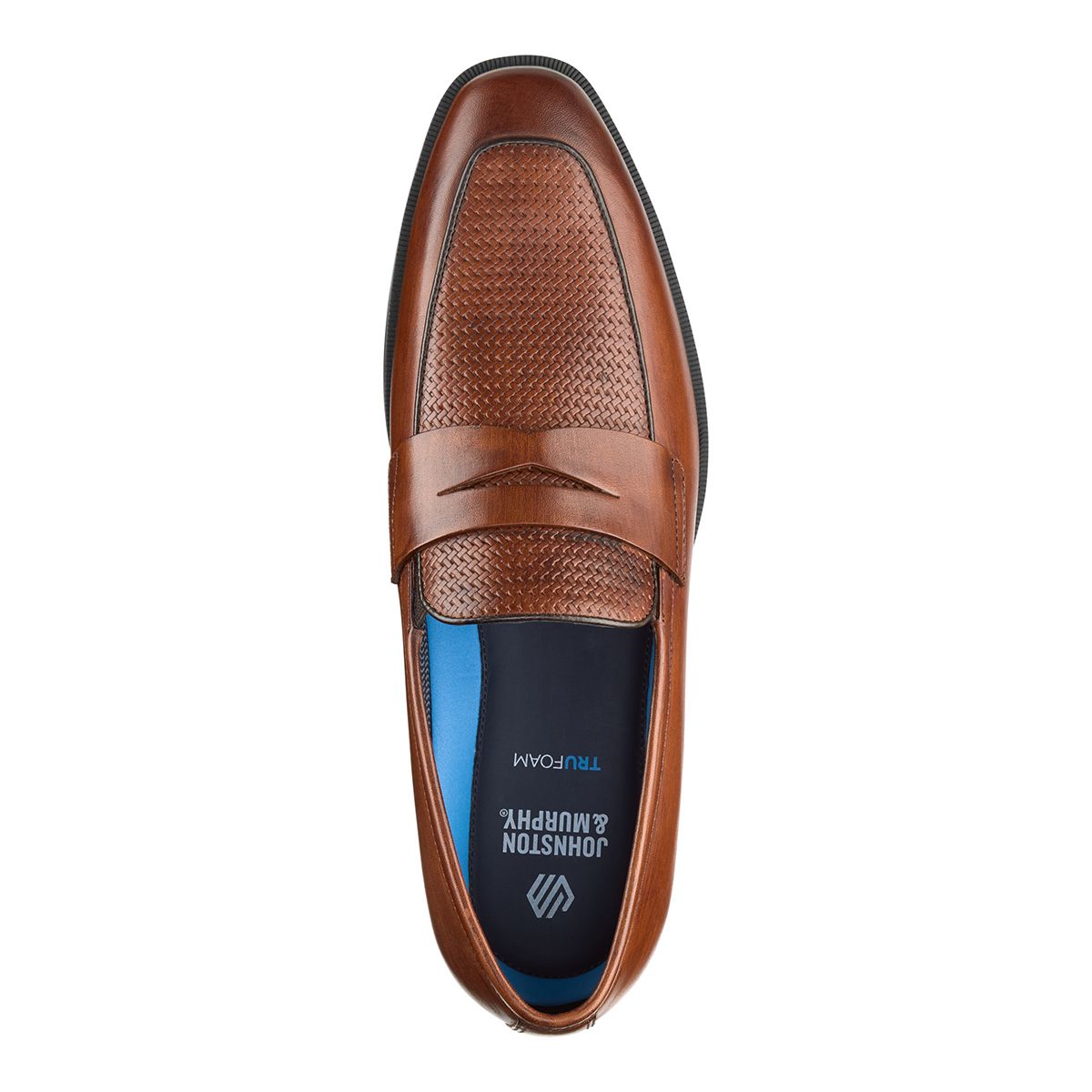 Johnston & Murphy Gibbons Penny Men's Dress Slip On in Mahogany