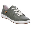 Women’s mint green leather fashion sneaker with white laces, a perforated side panel, and a crisp white sole. Style #67701-3610.