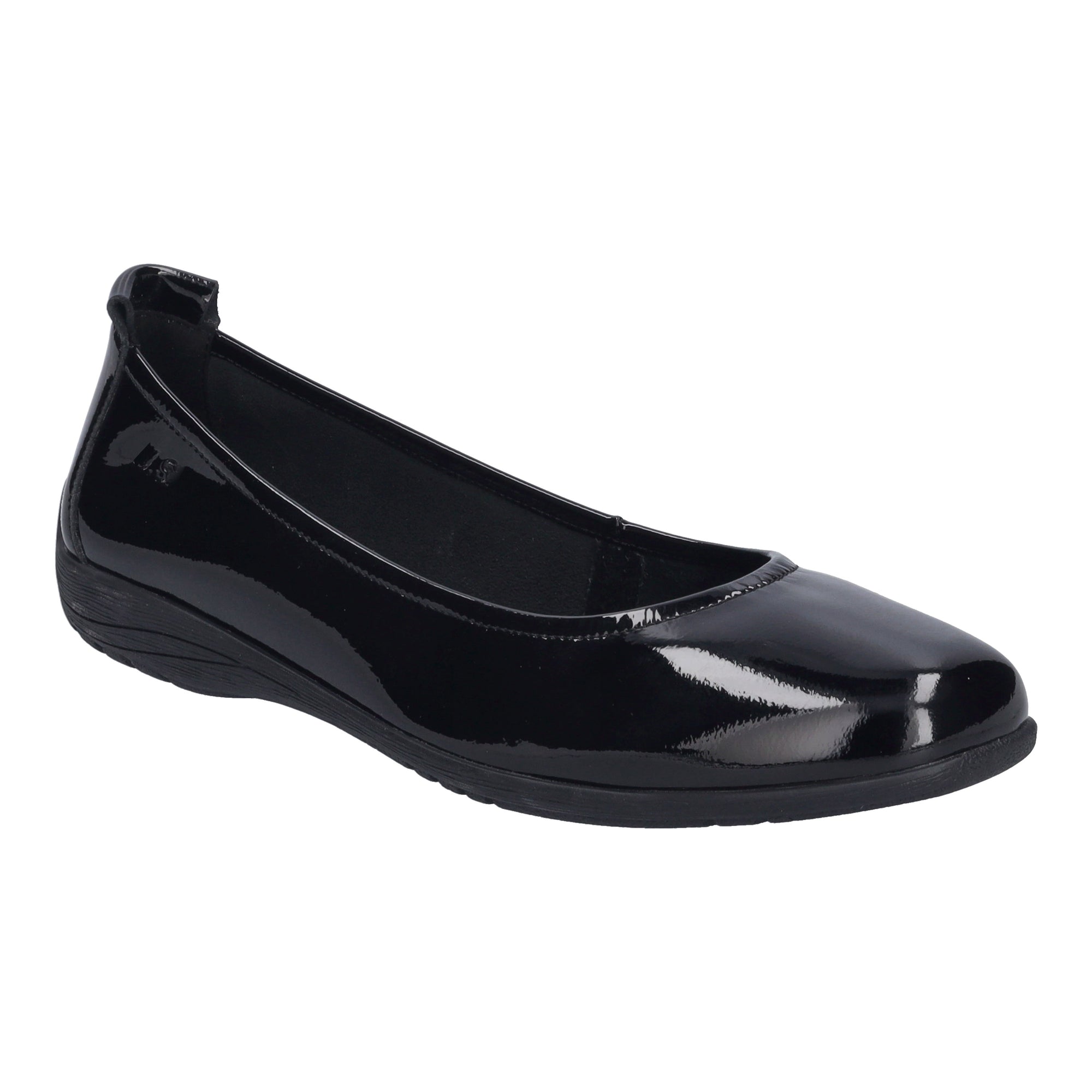Josef Seibel Fenja 01 Women's Leather Ballerina in Black Patent