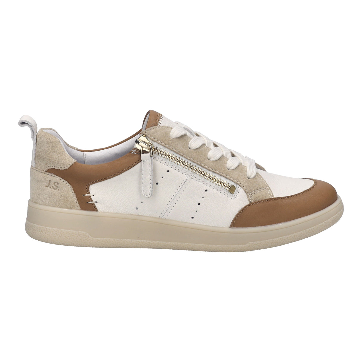 Josef Seibel Jade 05 Women's Side-Zip Sneaker in Camel Multi
