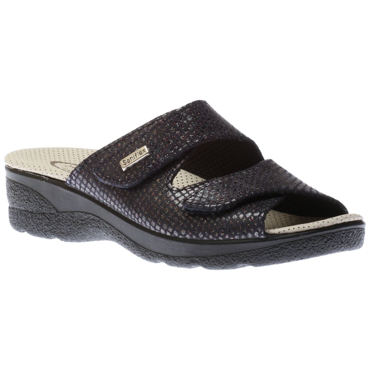 Lady Diana Slide 2 Velcro Blue
