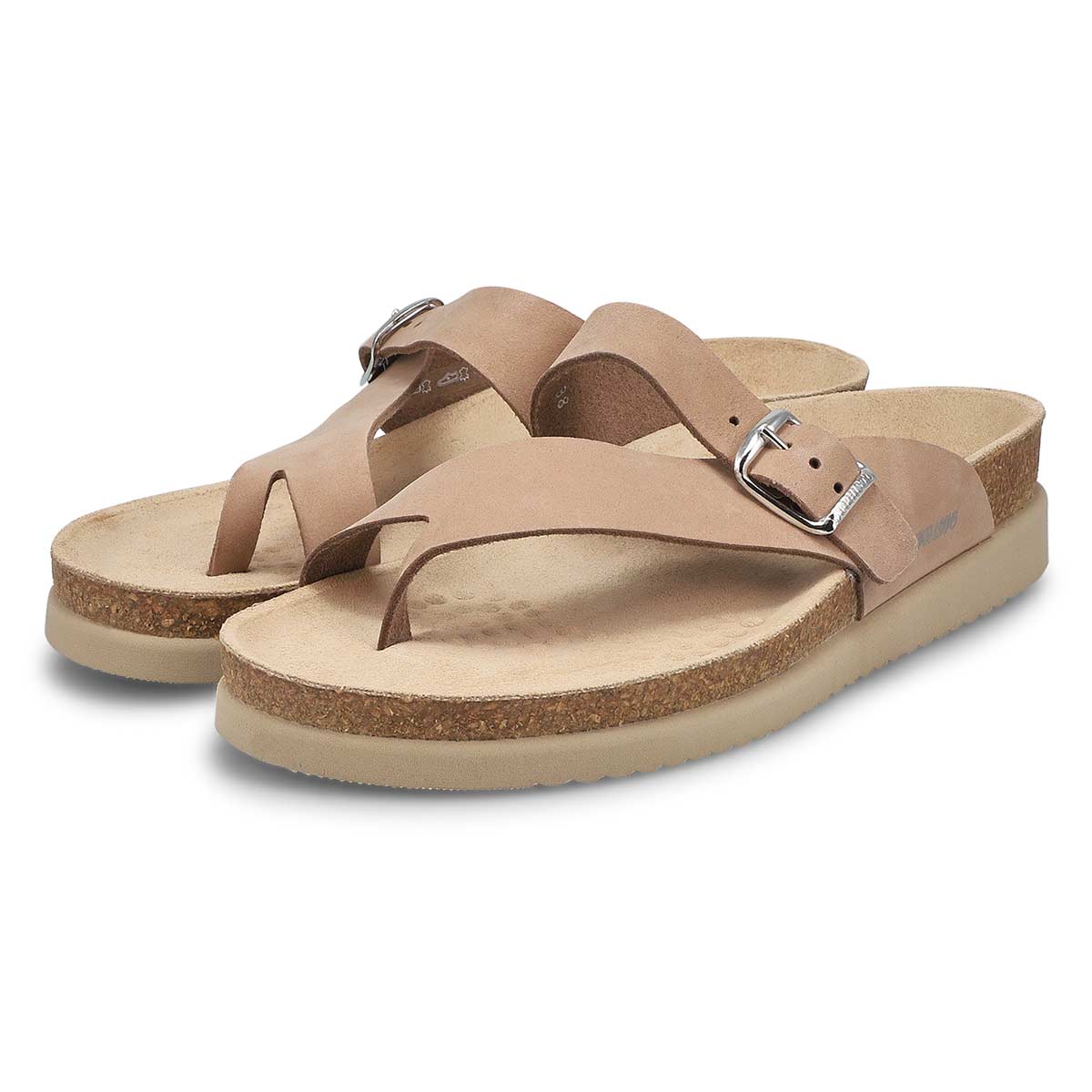 Mephisto Helen Toe Thong Sandals in Light Taupe