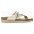 Mephisto Helen Mix Women's Toe Post Sandals in Flash Gold