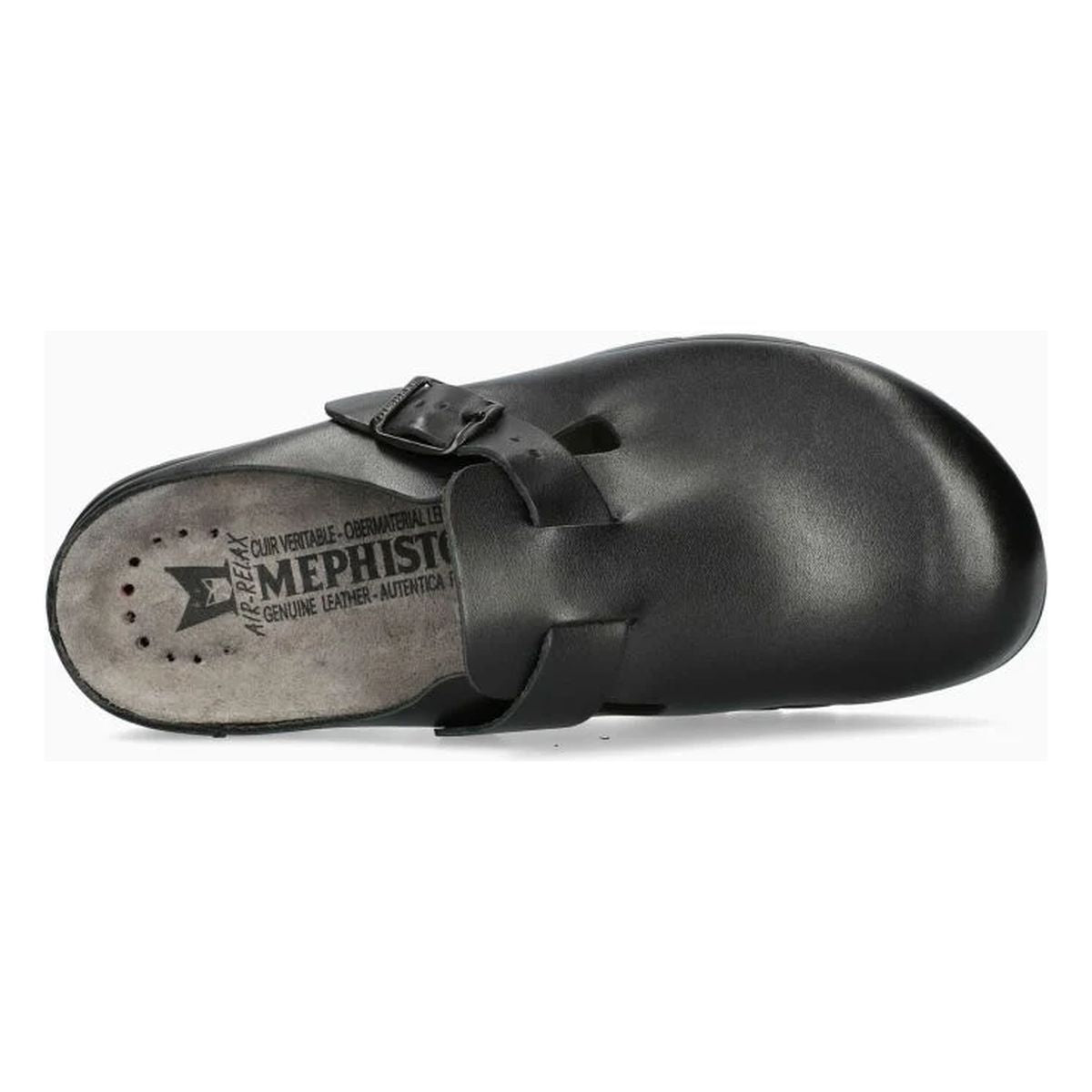 Mephisto Zaverio Unisex Leather Clog in Black