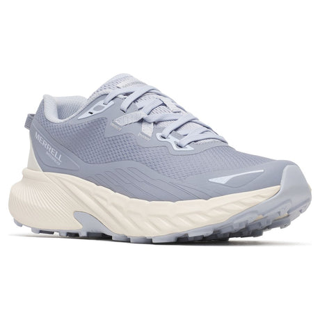 Women's lilac waterproof trail shoe with a chunky cream midsole and rugged grey traction outsole. Style #J068252