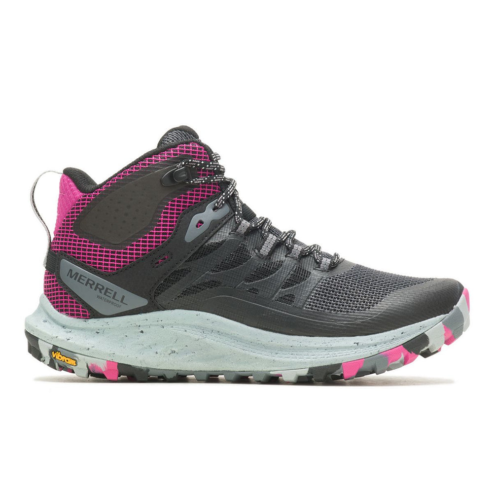 Merrell Women's Antora 3 Mid Zip Waterproof in Black