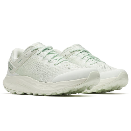 Pair of light green Merrell Antora 4 women's walking shoes, side view. J068456