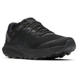 Women's black waterproof trail running shoe with durable mesh upper and rugged traction outsole. Style #J068442
