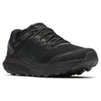 Women's black waterproof trail running shoe with durable mesh upper and rugged traction outsole. Style #J068442