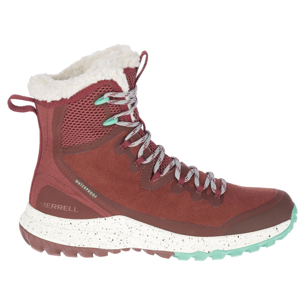 Merrell Bravada Polar Waterproof Sable Winter Boot in Red